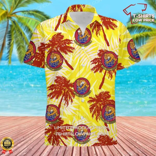 US Air Force 535th Airlift Squadron (PACAF) Hawaiian Shirt US Air Force 535th Airlift Squadron (PACAF) Hawaiian Shirt