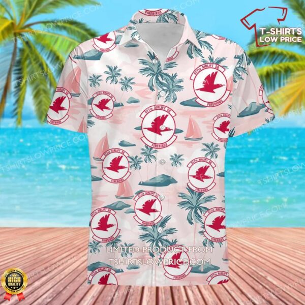 US Air Force 517th Airlift Squadron (PACAF) Hawaiian Shirt US Air Force 517th Airlift Squadron (PACAF) Hawaiian Shirt