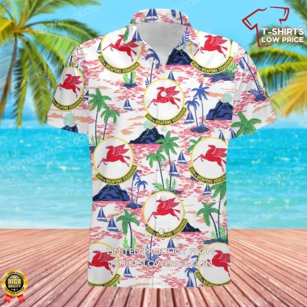 US Air Force 509th Weapons Squadron (AMC) Hawaiian Shirt US Air Force 509th Weapons Squadron (AMC) Hawaiian Shirt