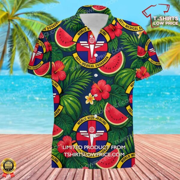 307 Medical Squadron (AFRC) Hawaiian Shirt 307 Medical Squadron (AFRC) Hawaiian Shirt