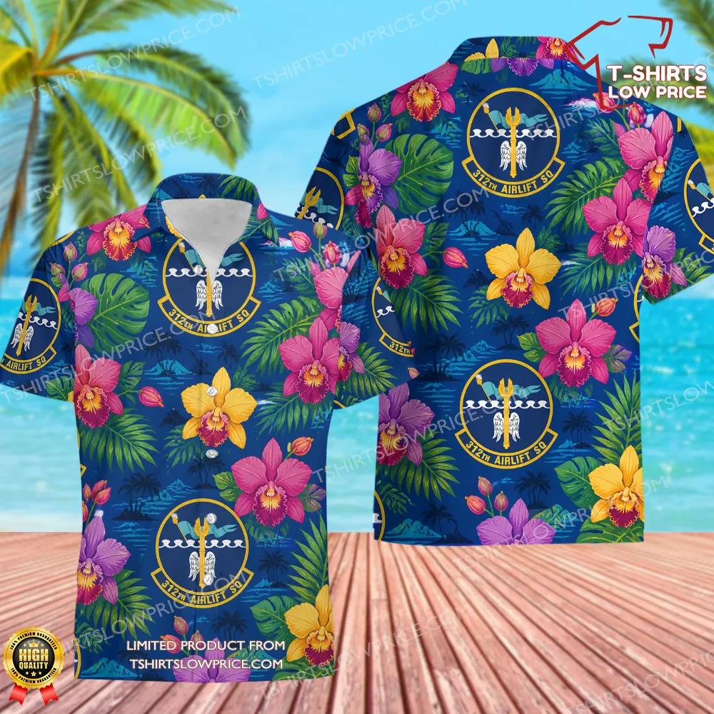 312 Airlift Squadron (AFRC) Hawaiian Shirt 312 Airlift Squadron AFRC Hawaiian Shirt 1