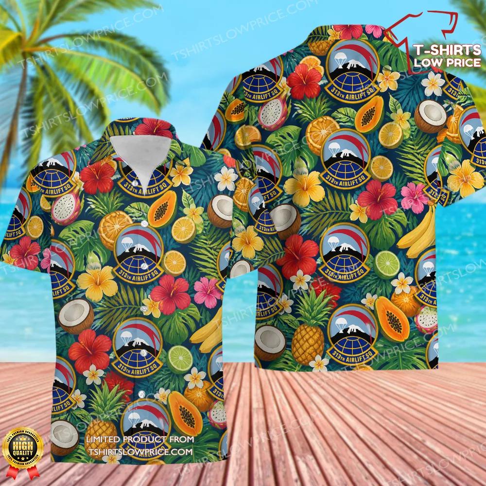 313 Airlift Squadron (AFRC) Hawaiian Shirt 313 Airlift Squadron AFRC Hawaiian Shirt 1