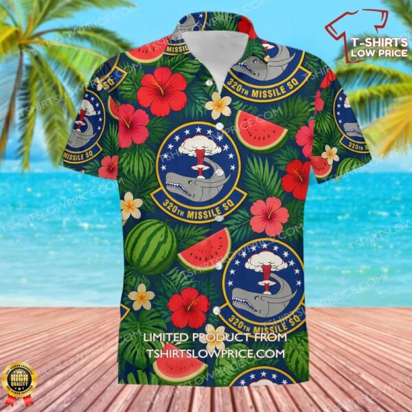 320 Missile Squadron (AFGCS) Hawaiian Shirt 320 Missile Squadron (AFGCS) Hawaiian Shirt