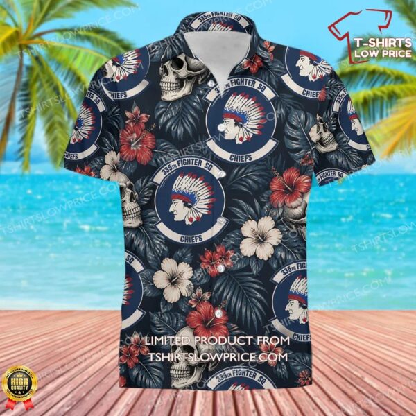 335 Fighter Squadron (ACC) Hawaiian Shirt 335 Fighter Squadron (ACC) Hawaiian Shirt