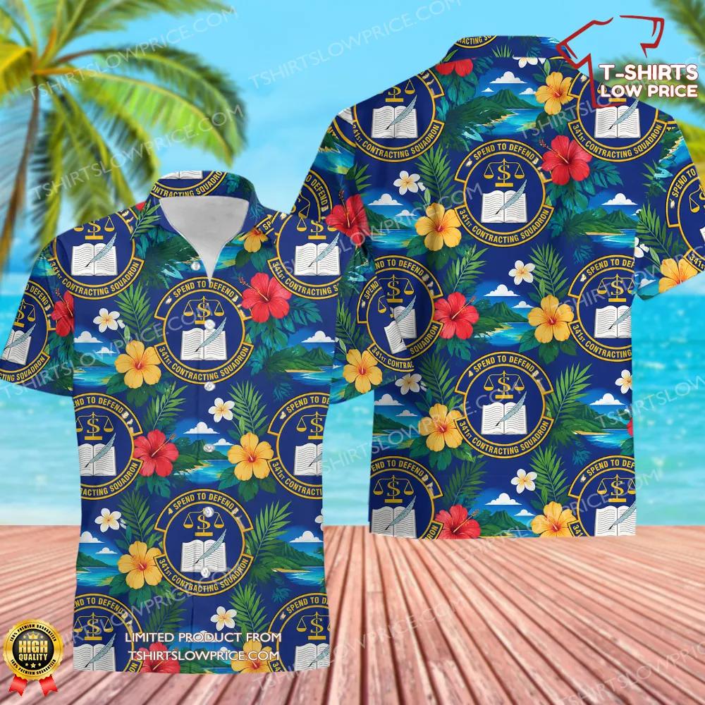 341 Contracting Squadron (AFGSC) Hawaiian Shirt 341 Contracting Squadron AFGSC Hawaiian Shirt 1