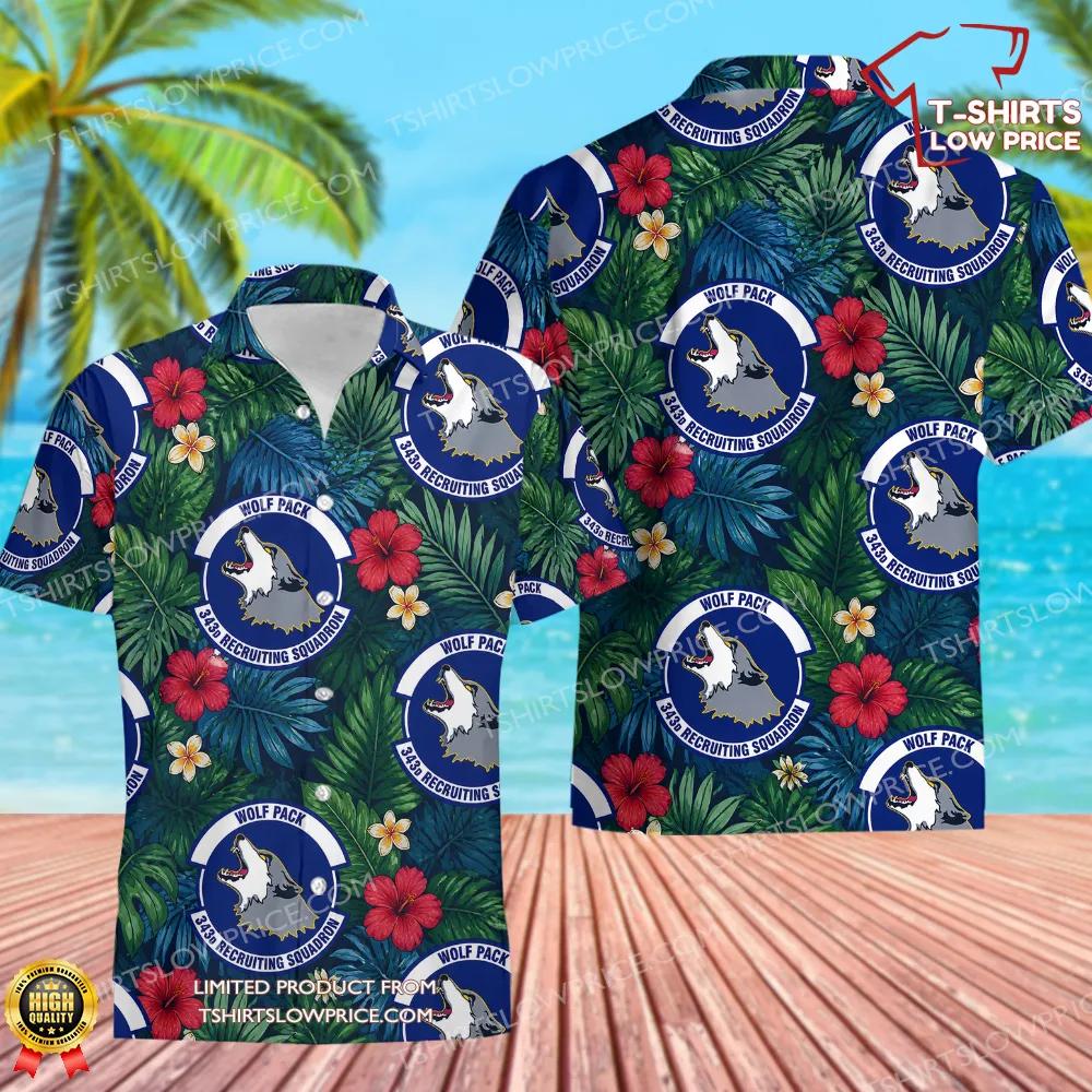 343 Recruiting Squadron Hawaiian Shirt 343 Recruiting Squadron Hawaiian Shirt 1