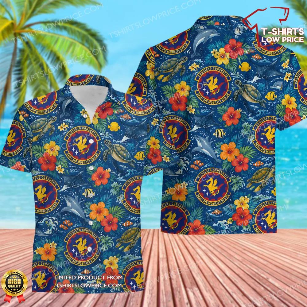 349 Air Mobility Operations Squadron (AFRC) Hawaiian Shirt 349 Air Mobility Operations Squadron AFRC Hawaiian Shirt 1