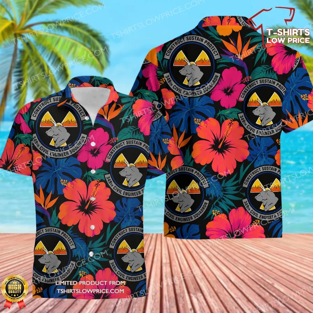 349 Civil Engineer Squadron (AFRC) Hawaiian Shirt 349 Civil Engineer Squadron AFRC Hawaiian Shirt 1