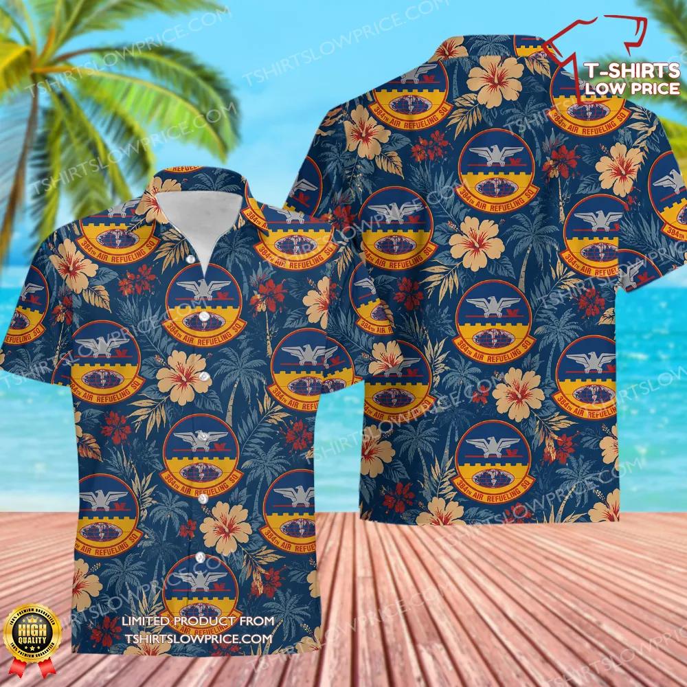 384 Air Refueling Squadron (AMC) Hawaiian Shirt 384 Air Refueling Squadron AMC Hawaiian Shirt 1