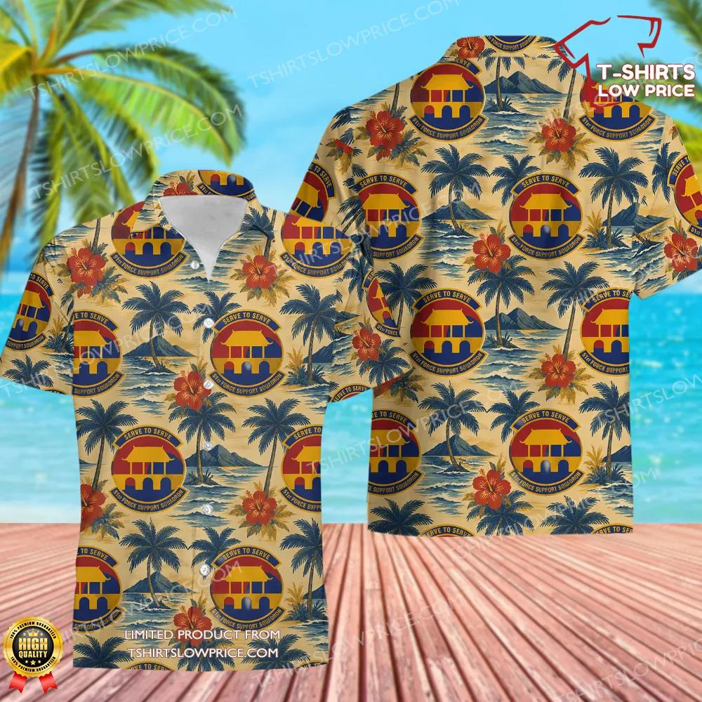 51 Force Support Squadron (PACAF) Hawaiian Shirt 51 Force Support Squadron PACAF Hawaiian Shirt 1