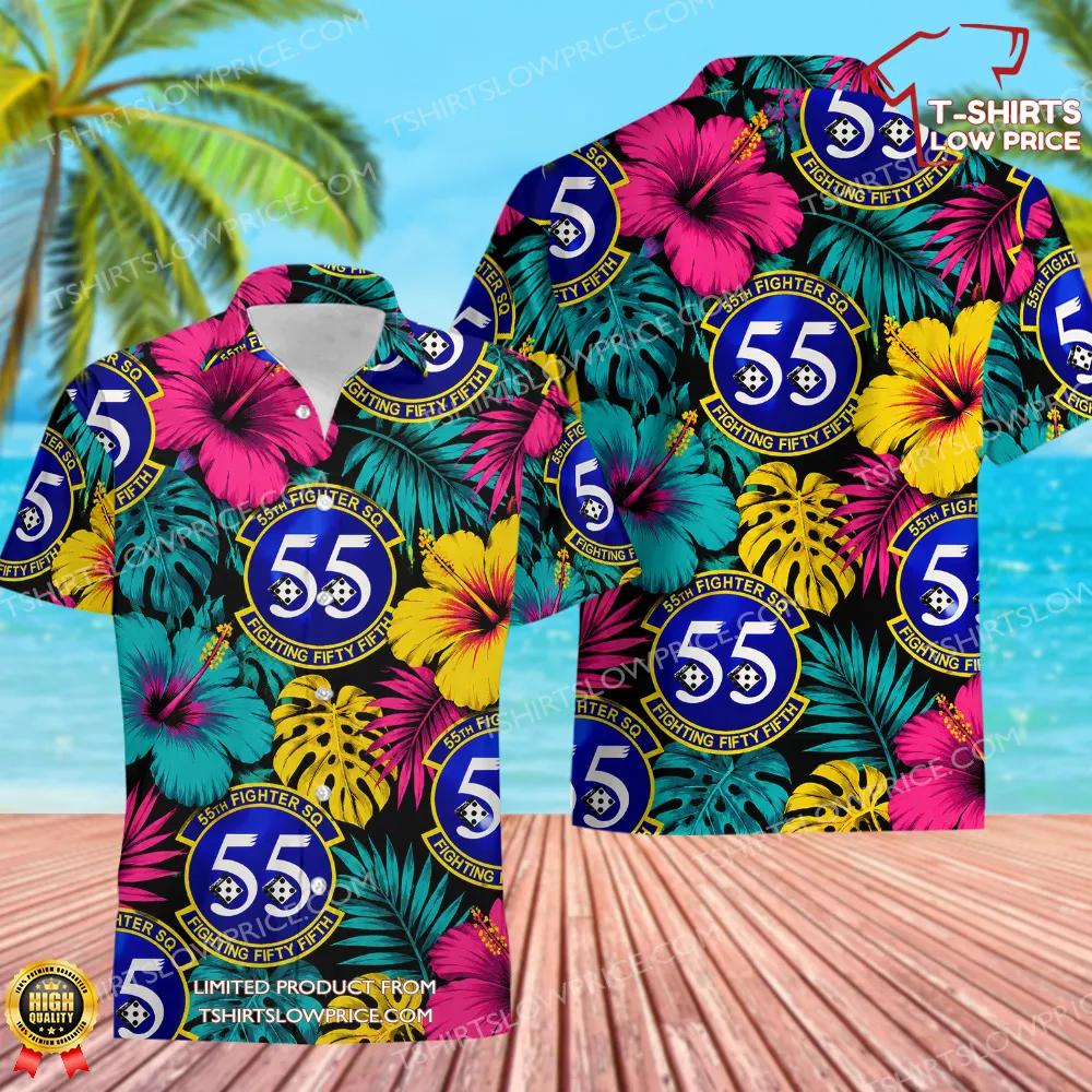 55 Fighter Squadron (ACC) Hawaiian Shirt 55 Fighter Squadron ACC Hawaiian Shirt 1