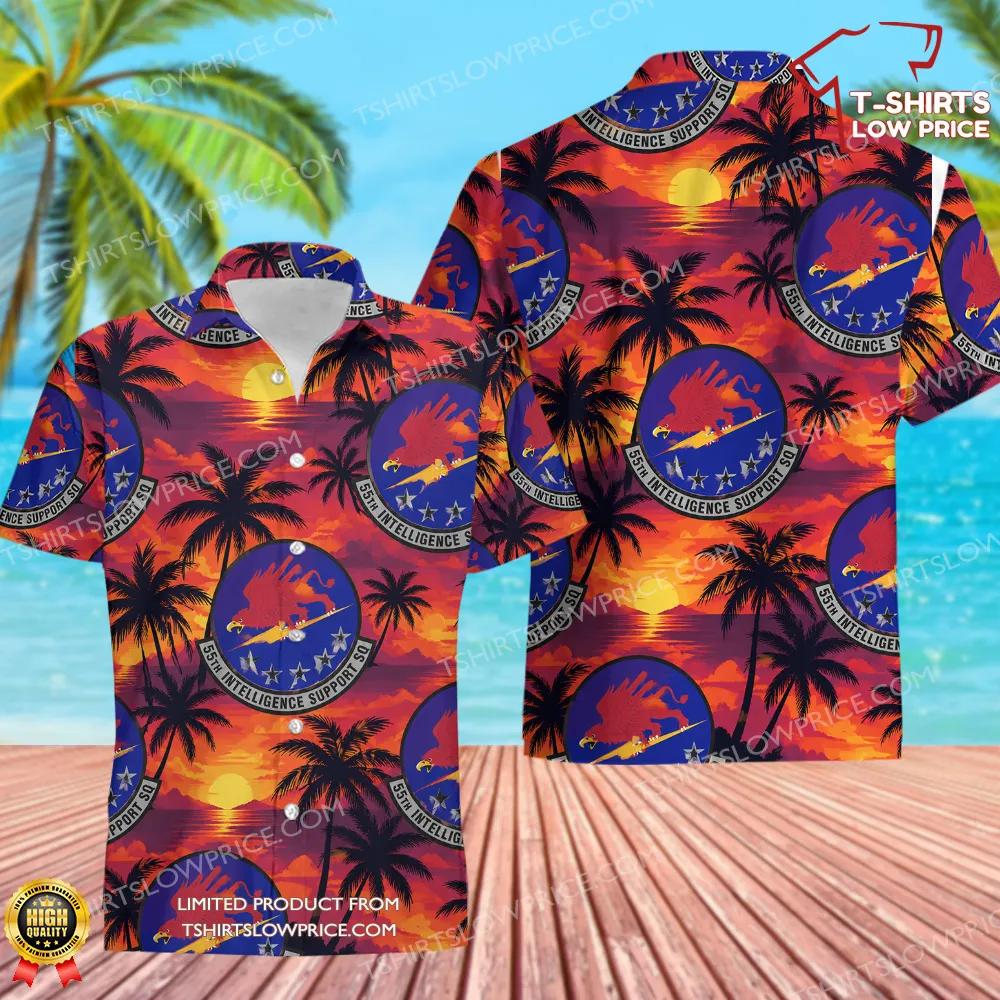 55 Intelligence Support Squadron (ACC) Hawaiian Shirt 55 Intelligence Support Squadron ACC Hawaiian Shirt 1