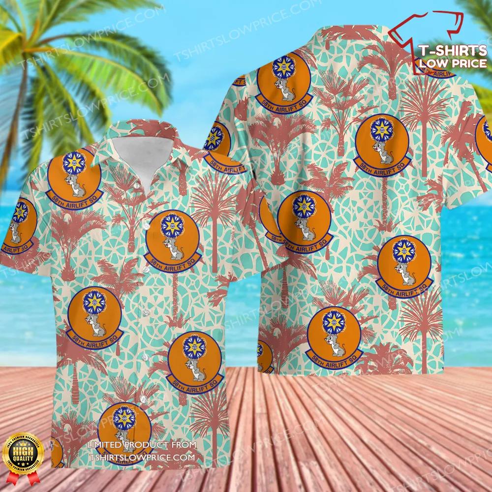 58 Airlift Squadron (AETC) Hawaiian Shirt 58 Airlift Squadron AETC Hawaiian Shirt 1