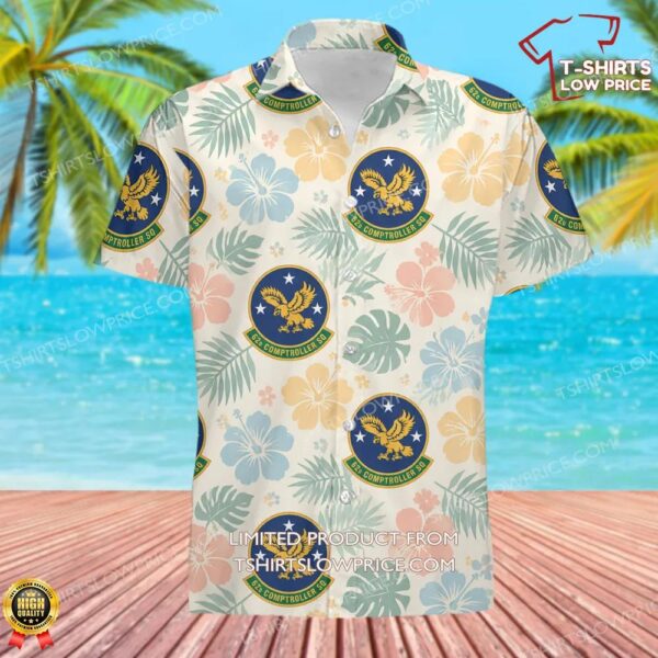 62 Comptroller Squadron (AMC) Hawaiian Shirt 62 Comptroller Squadron (AMC) Hawaiian Shirt