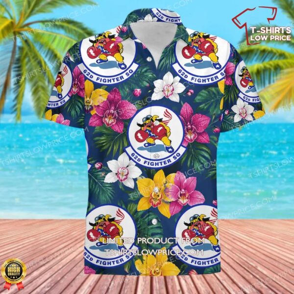 62 Fighter Squadron (AETC) Hawaiian Shirt 62 Fighter Squadron (AETC) Hawaiian Shirt