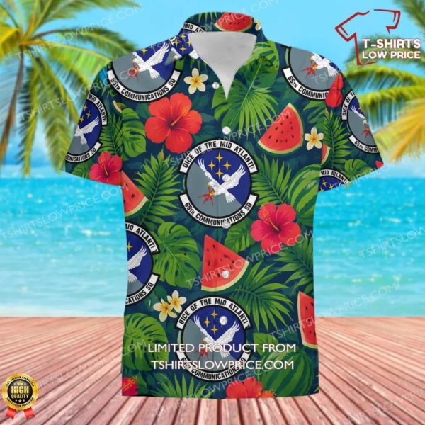 65 Communications Squadron (USAFE) Hawaiian Shirt 65 Communications Squadron (USAFE) Hawaiian Shirt