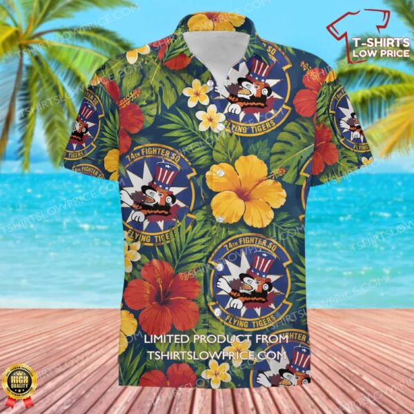 74 Fighter Squadron (ACC) Hawaiian Shirt 74 Fighter Squadron (ACC) Hawaiian Shirt