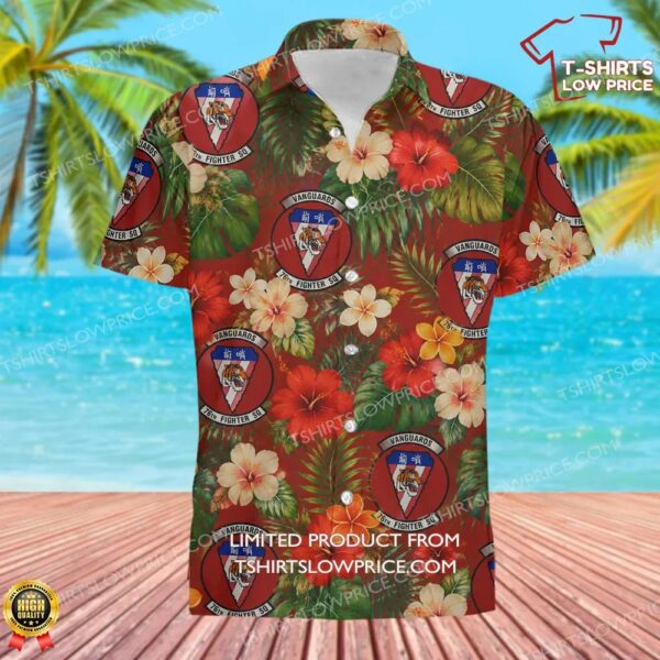76 Fighter Squadron (AFRC) Hawaiian Shirt 76 Fighter Squadron (AFRC) Hawaiian Shirt