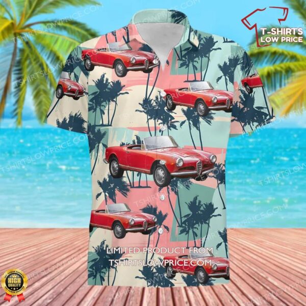 1963 Alfa Romeo Giulia 1600 Spider Hawaiian Shirt