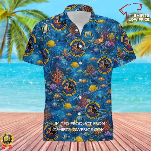87 Electronic Warfare Squadron (ACC) Hawaiian Shirt 87 Electronic Warfare Squadron (ACC) Hawaiian Shirt