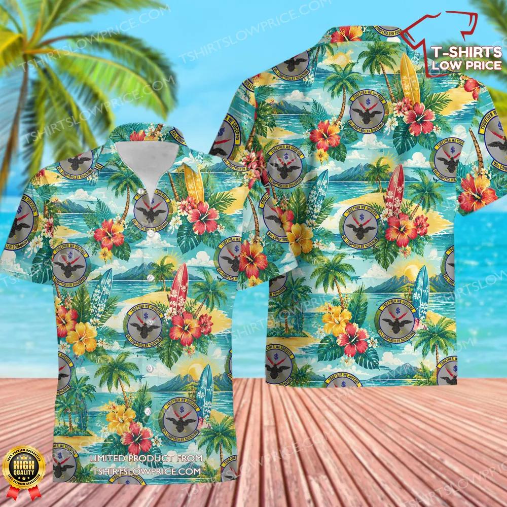 92 Comptroller Squadron (AMC) Hawaiian Shirt 92 Comptroller Squadron AMC Hawaiian Shirt 1