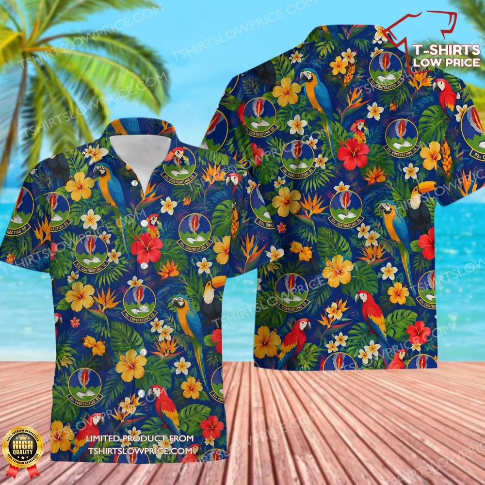 92 Contracting Squadron (AMC) Hawaiian Shirt 92 Contracting Squadron AMC Hawaiian Shirt 1