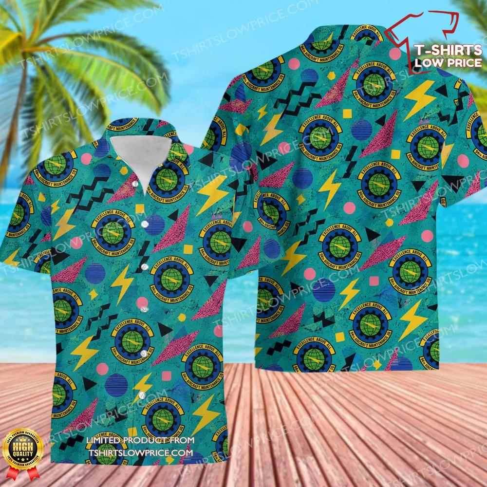 94 Aircraft Maintenance Squadron (AFRC) Hawaiian Shirt 94 Aircraft Maintenance Squadron AFRC Hawaiian Shirt 1