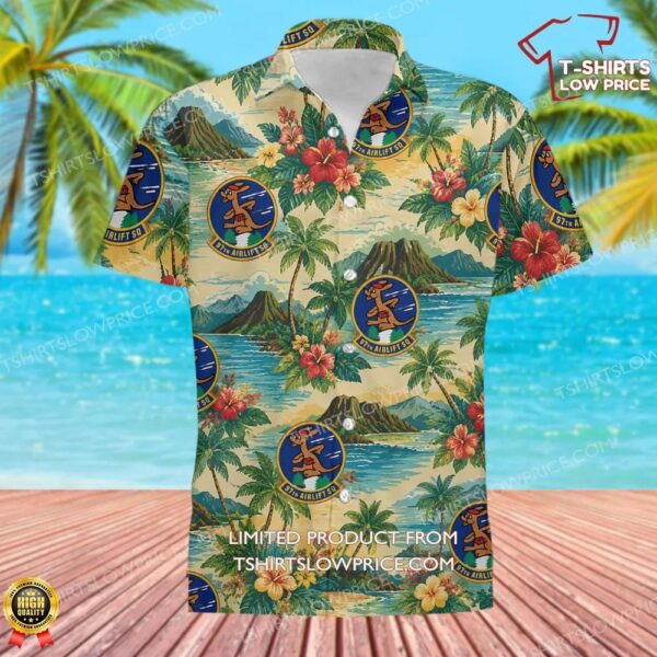 97 Airlift Squadron (AFRC) Hawaiian Shirt 97 Airlift Squadron (AFRC) Hawaiian Shirt