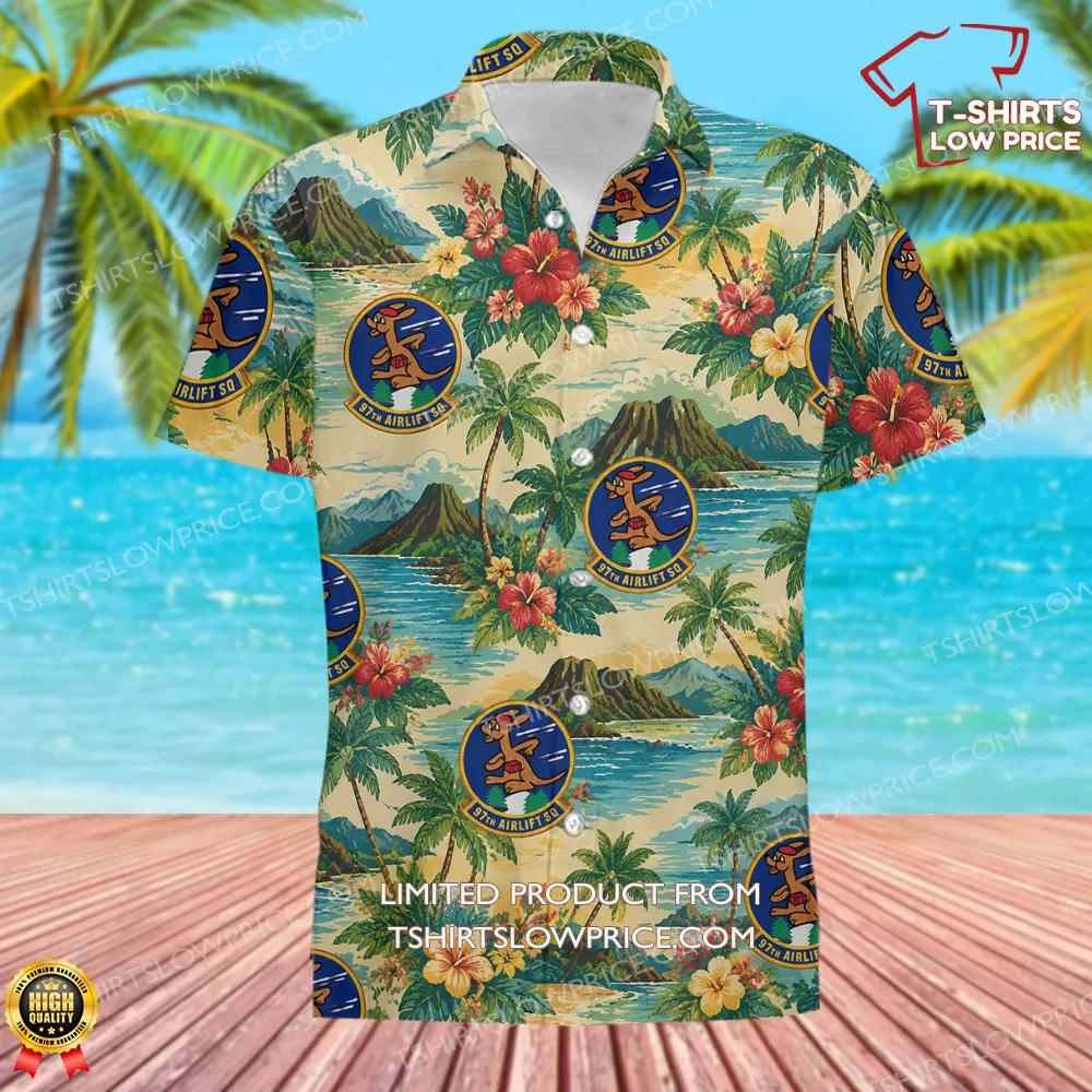 97 Airlift Squadron AFRC Hawaiian Shirt 2 97 Airlift Squadron AFRC Hawaiian Shirt 2
