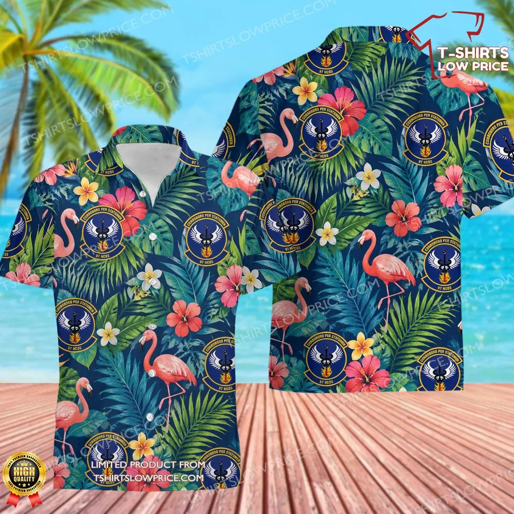 97 Healthcare Operations Squadron (AETC) Hawaiian Shirt 97 Healthcare Operations Squadron AETC Hawaiian Shirt 1