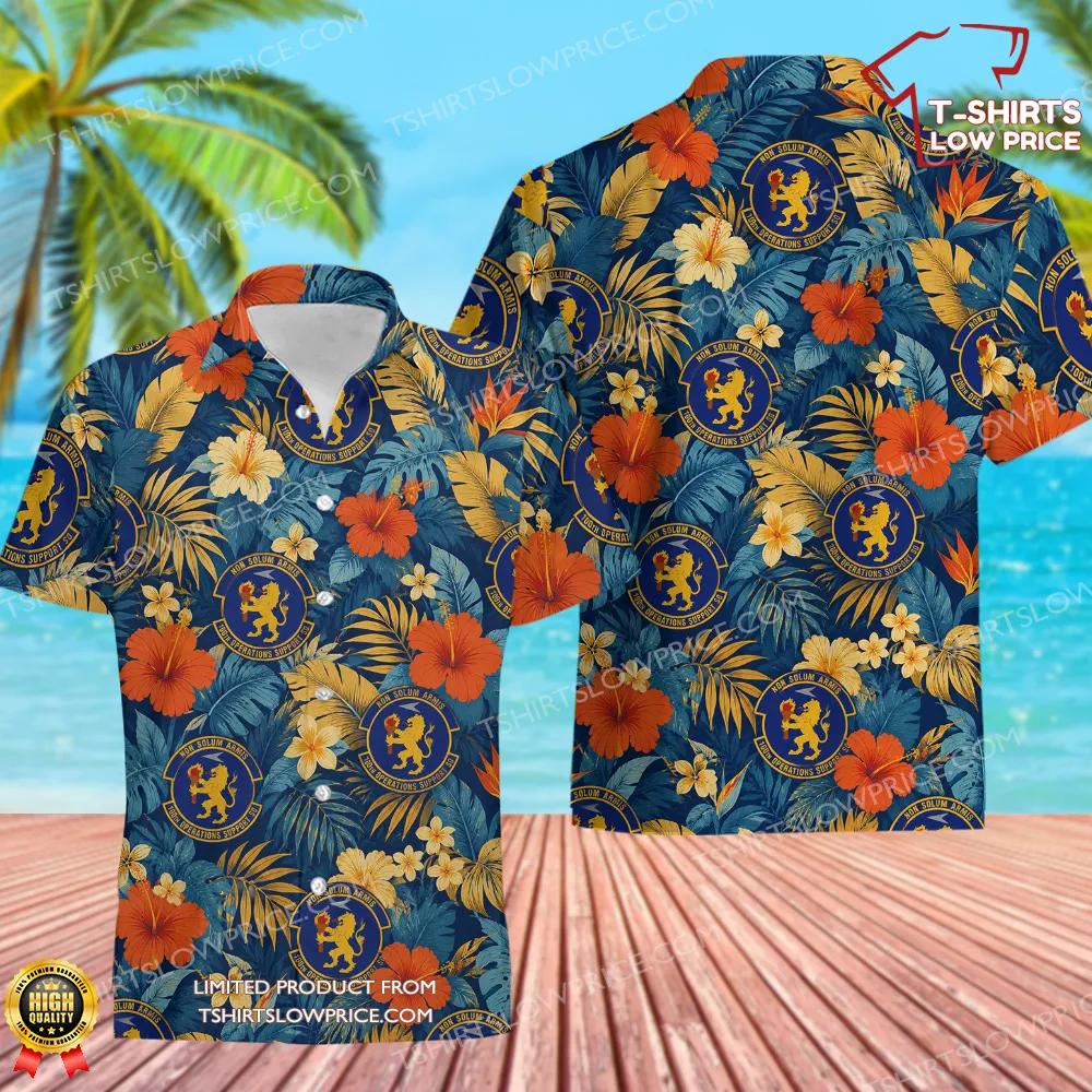 100 Operations Support Squadron (USAFE) Hawaiian Shirt 100 Operations Support Squadron USAFE Hawaiian Shirt 1