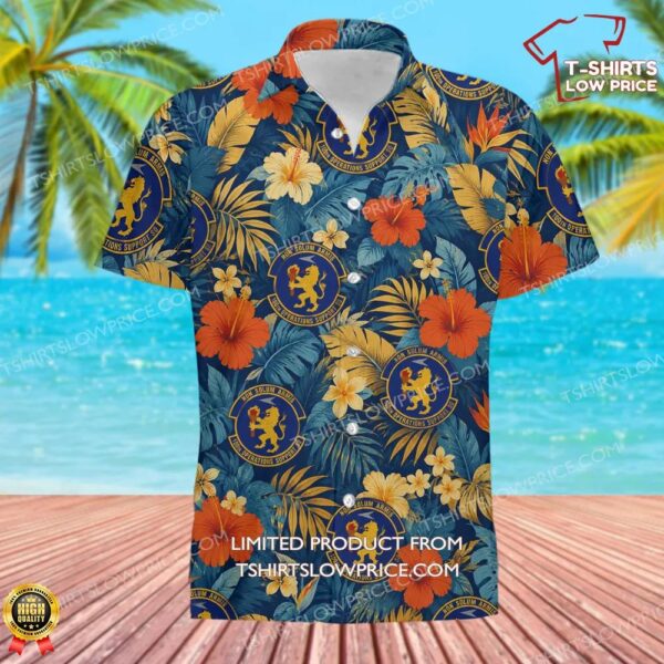 100 Operations Support Squadron (USAFE) Hawaiian Shirt 100 Operations Support Squadron (USAFE) Hawaiian Shirt