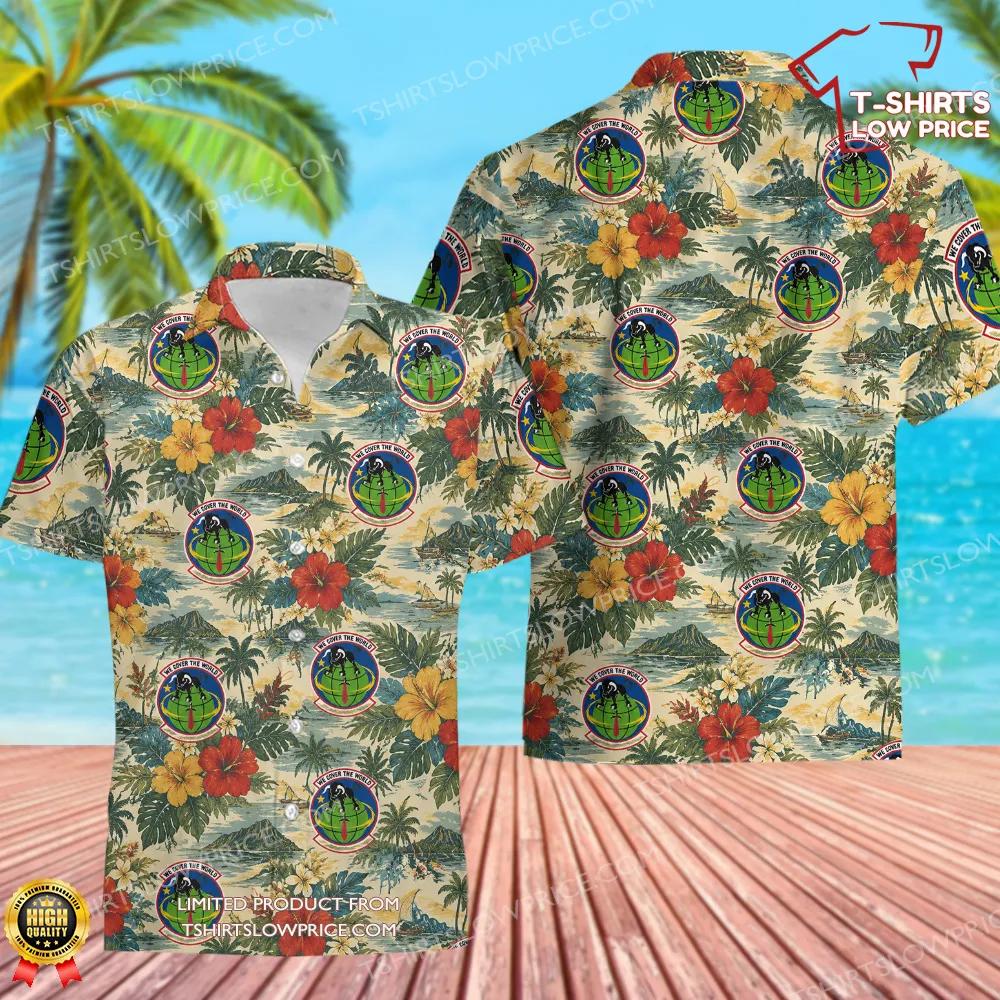 33 Combat Communications Squadron (AFSPC) Hawaiian Shirt 33 Combat Communications Squadron AFSPC Hawaiian Shirt 1