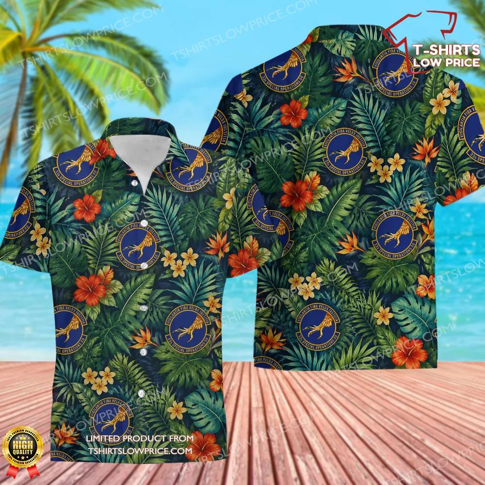 33 Special Operations Squadron (AFSOC) Hawaiian Shirt 33 Special Operations Squadron AFSOC Hawaiian Shirt 1