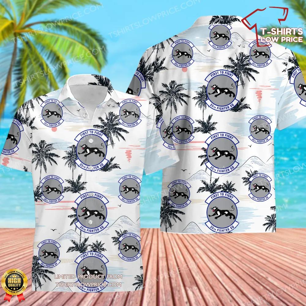 35 Fighter Squadron (PACAF) Hawaiian Shirt 35 Fighter Squadron PACAF Hawaiian Shirt 1