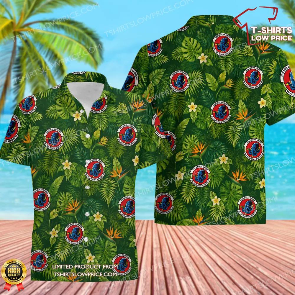 39 Electronic Warfare Squadron (ACC) Hawaiian Shirt 39 Electronic Warfare Squadron ACC Hawaiian Shirt 1