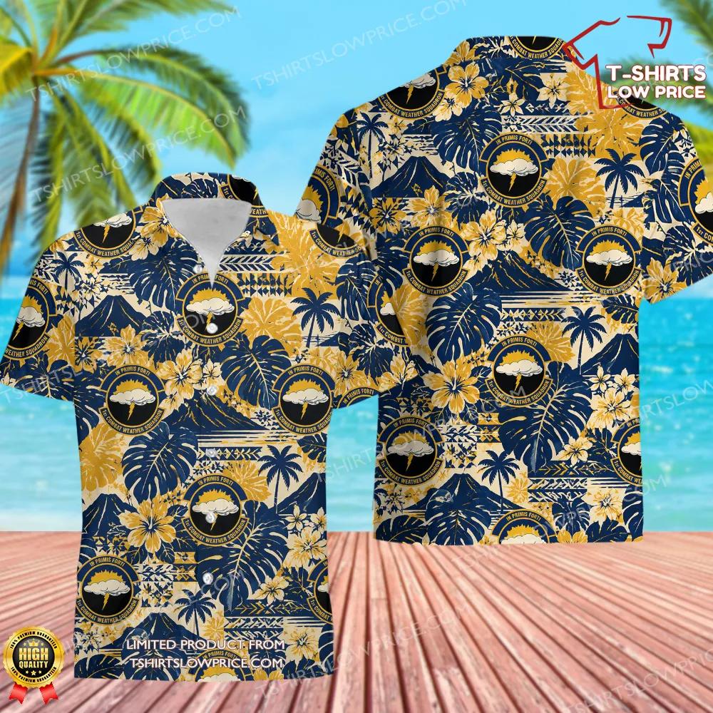 1 Combat Weather Squadron (PACAF) Hawaiian Shirt 1 Combat Weather Squadron PACAF Hawaiian Shirt 1