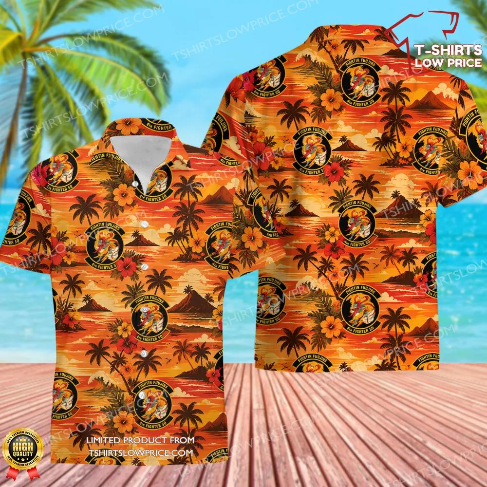 4 Fighter Squadron Hawaiian Shirt 4 Fighter Squadron Hawaiian Shirt 1