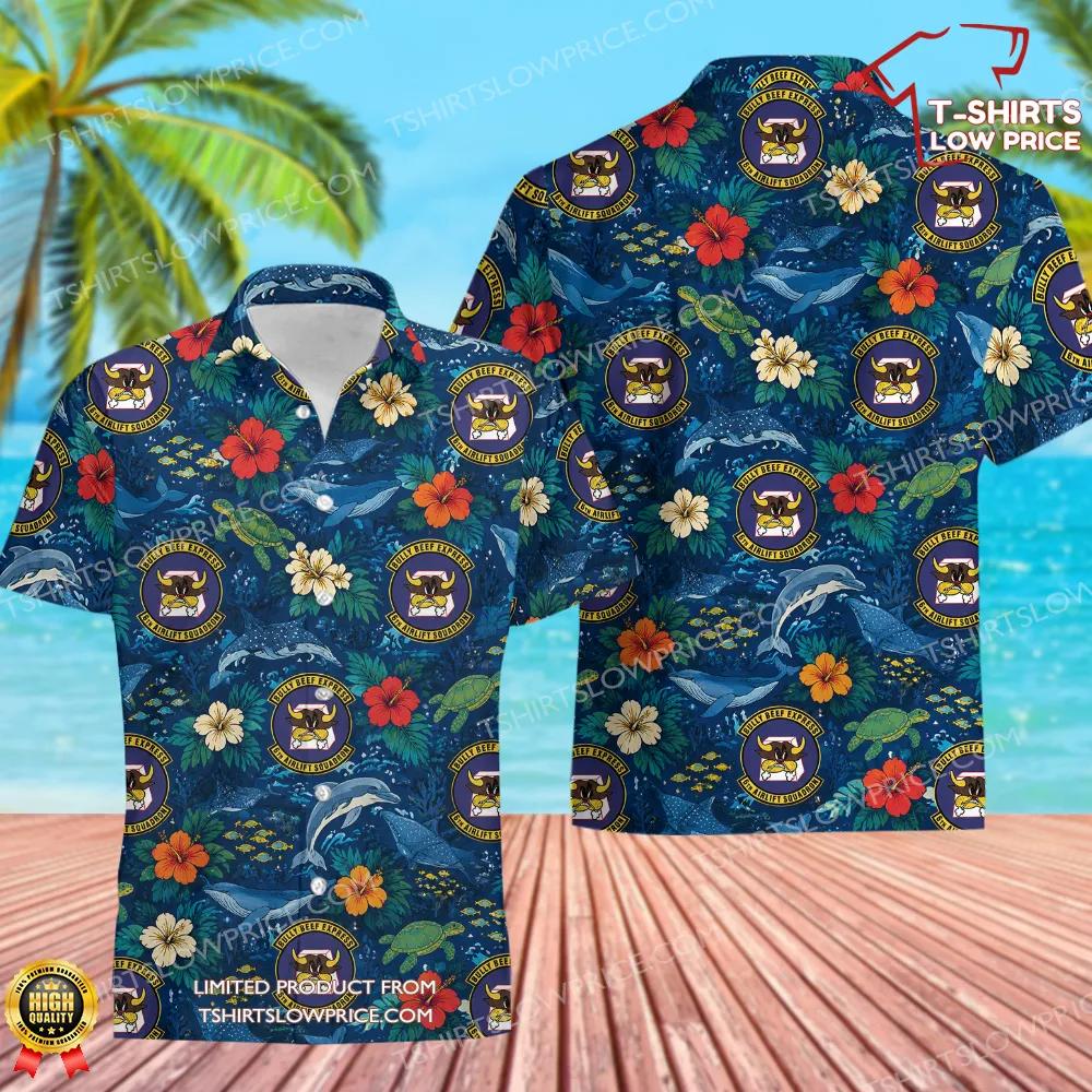 6 Airlift Squadron (AMC) Hawaiian Shirt 6 Airlift Squadron AMC Hawaiian Shirt 1