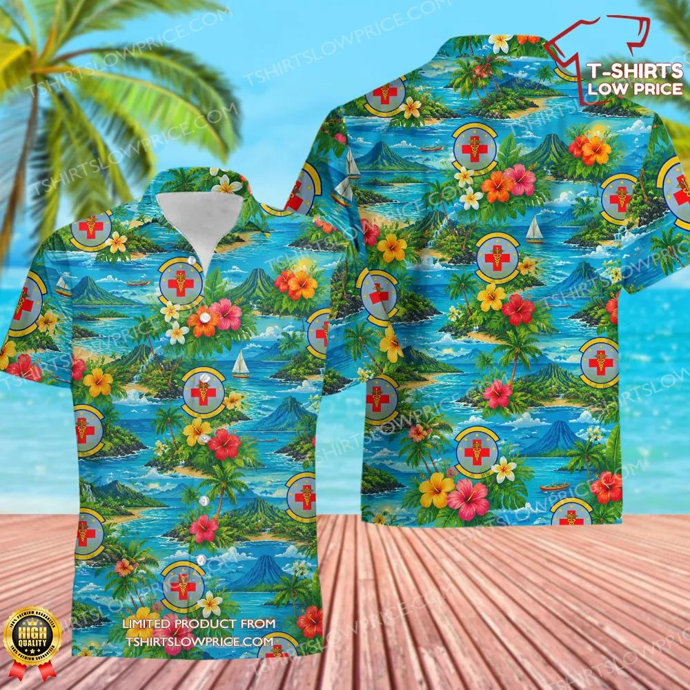 6 Operational Medical Readiness Squadron (AMC) Hawaiian Shirt 6 Operational Medical Readiness Squadron AMC Hawaiian Shirt 1
