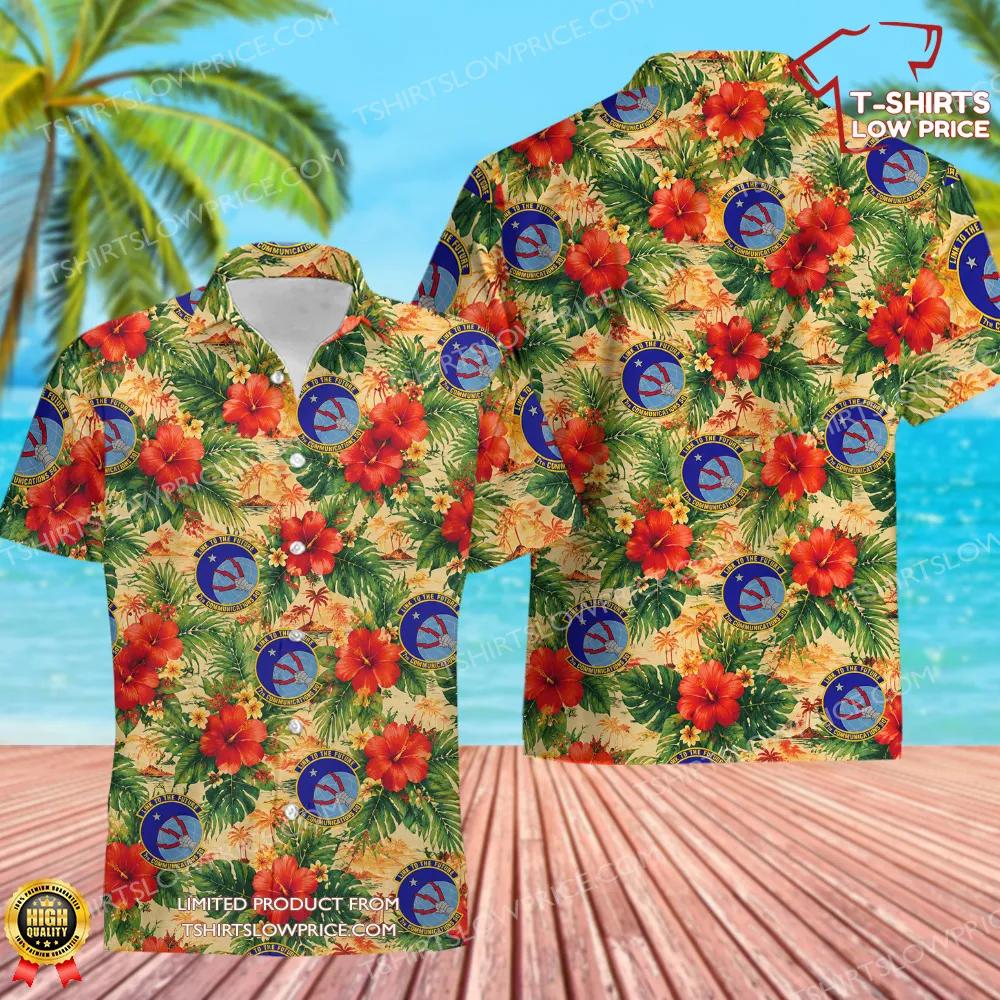 7 Communications Squadron (ACC) Hawaiian Shirt 7 Communications Squadron ACC Hawaiian Shirt 1
