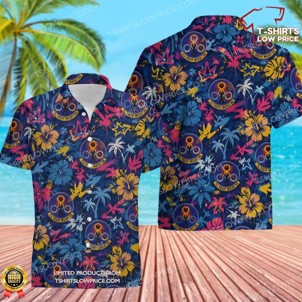 7 Equipment Maintenance Squadron (ACC) Hawaiian Shirt 7 Equipment Maintenance Squadron ACC Hawaiian Shirt 1
