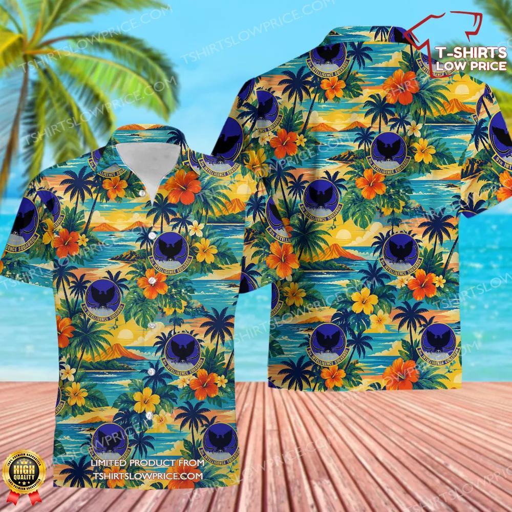 9 Intelligence Squadron (ACC) Hawaiian Shirt 9 Intelligence Squadron ACC Hawaiian Shirt 1