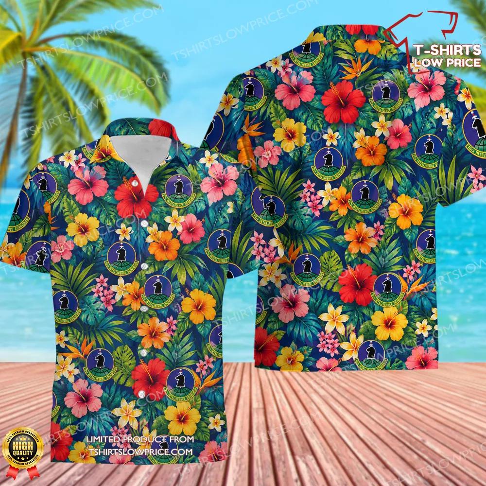 10 Intelligence Support Squadron (ACC) Hawaiian Shirt 10 Intelligence Support Squadron ACC Hawaiian Shirt 1