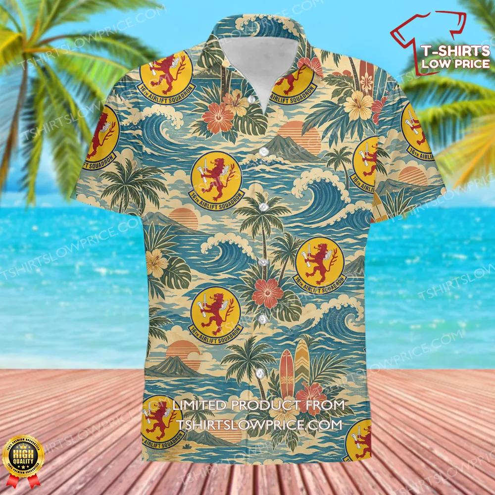 16 Airlift Squadron AMC Hawaiian Shirt 2 16 Airlift Squadron AMC Hawaiian Shirt 2