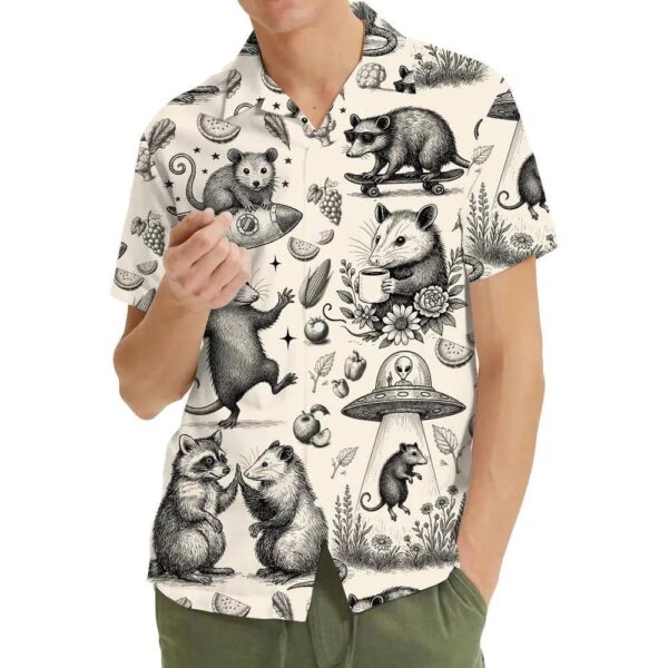 Funny Opossum Hawaiian Shirt Funny Opossum Hawaiian Shirt