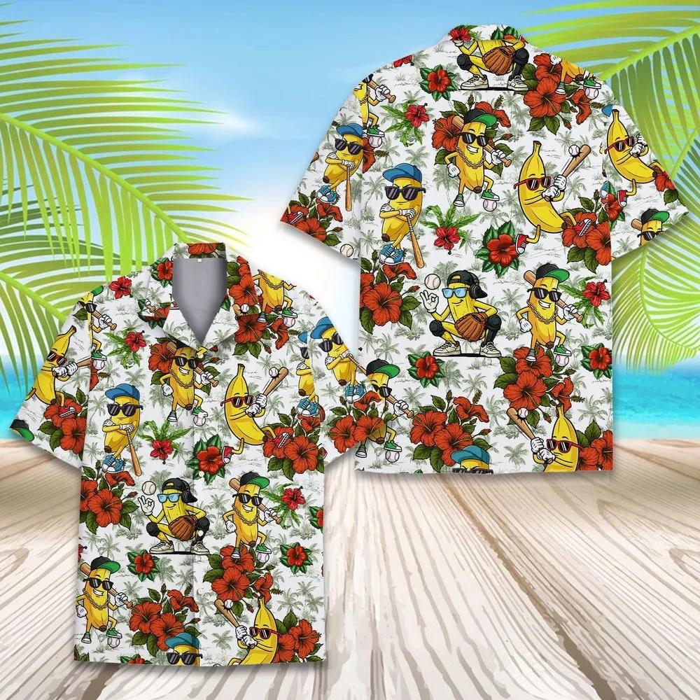 Banana Baseball Hawaiian Shirt Banana Baseball Hawaiian Shirt 1