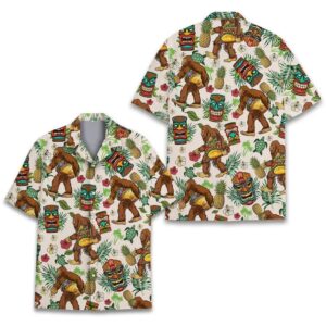Tropical Bigfoot Tacos Hawaiian Shirt 3
