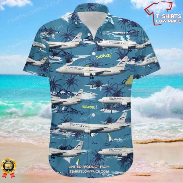Boeing 737-430 City Airways Hawaiian Shirt Boeing 737-430 City Airways Hawaiian Shirt