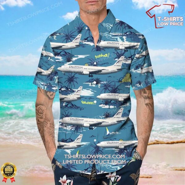 Boeing 737-430 City Airways Hawaiian Shirt Boeing 737-430 City Airways Hawaiian Shirt
